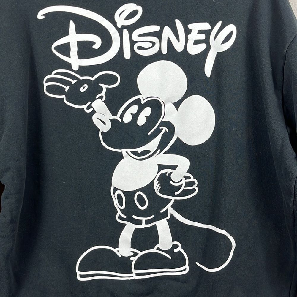 Disney‎ Mickey Mouse Graphic Sweatshirt Womens Size XL Black Long Sleeve - Picture 3 of 11